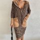 Groovy Hoodie Print Mini Sweater Dress